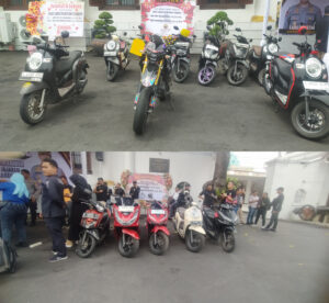 Polrestabes Surabaya. Ungkap Kasus Curanmor 32 Tersangka Diamankan Selama Bulan Desember Sampai Januari dan Mengamankan 14 Kendaraan