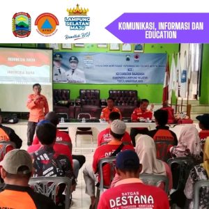 Berlanjut Dihari Ketiga, BPBD Lamsel Sosialisasi KIE di Desa Waimuli Timur,"Salam Tangguh Salam Kemanusiaan"