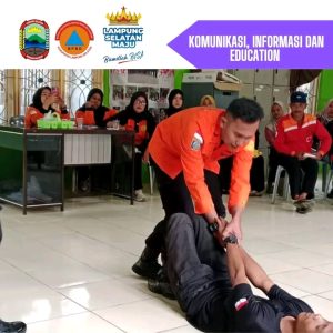 Berlanjut Dihari Ketiga, BPBD Lamsel Sosialisasi KIE di Desa Waimuli Timur,"Salam Tangguh Salam Kemanusiaan"