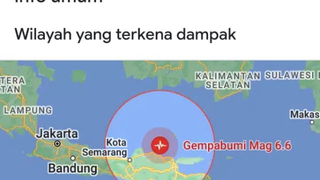 Gempa bumi Tektonik M6,6 di Laut Jawa, Tidak Berpotensi Tsunami