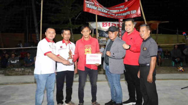 Bupati H. Nanang Ermanto Resmi Tutup Tournament Bola Voli Taruna Merah Putih Dirgahayu Cup