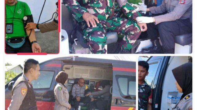Lagi! Polda Sulteng Beri Pelayanan Kesehatan Bagi Petugas KPPS dan TNI Polri di Lokasi PSU