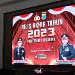 Kapolrestabes Bersama Jajaranya Mengadakan Giat Press Rilis Akhir Tahun 2023.