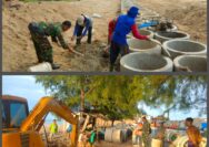 Cegah Abrasi Pantai, Desa Boncong Bancar Tuban Bangun Tanggul Laut