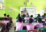 Kanit Kamsel Satlantas Polres Lamsel Berikan Penyuluhan Kepada Pelajar Tentang Rambu Lalu Lintas
