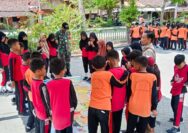 Satgas TMMD 120 Kodim Bojonegoro, PMI dan Tagana Sosialisasikan Sekolah Siaga Bencana