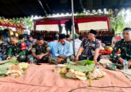 Lestarikan Budaya Kearifan Lokal, Babinsa Koramil Temayang Bojonegoro ikuti Tradisi Nyadran