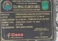 Membangun Lanjutan Posyandu Desa Winong Dusun Kemranggen Hampir selesai