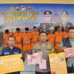 Polresta Sidoarjo Amankan Sembilan Tersangka Pengedar Sabu