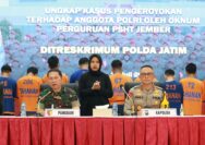 Polda Jatim Tetapkan 13 Oknum Pendekar PSHT Jember Sebagai Tersangka Pengeroyokan Polisi saat Patroli
