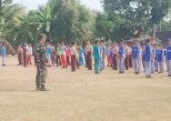 Ratusan Siswa SMPN Kasiman dilatih PBB Babinsa Kodim Bojonegoro