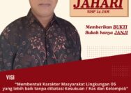 Pemilihan Kepala Lingkungan 05 Kelurahan Kalianda, Calon Nomor 1 (Jahari) Siap Memegang Peranan Kunci Visi dan Misi !!