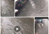 Banjir Di Kampung Akibat Meluapnya Sungai Di Area Padat Penduduk.