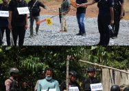 Satgas Ops Damai Cartenz Secara Profesional Gelar Rekonstruksi Keterlibatan Nikson Matuan Saat Penembakan Anggota Brimob