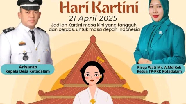 Pemdes dan TP.PKK Desa Kota Dalam Mengucapkan Selamat Memperingati Hari Kartini 21 April 2025