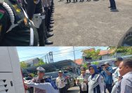 Satlantas Polres Sampang Bersama LLAJ Bangkalan dan Dishub Ramp Check, Kendaraan Angkutan Umum di Terminal Trunojoyo Sampang