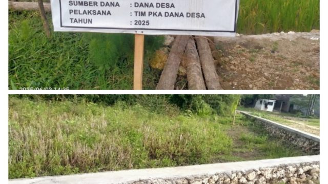 Pembangunan TPT Desa Sembung Layak Dipertanyakan Kwalitasnya