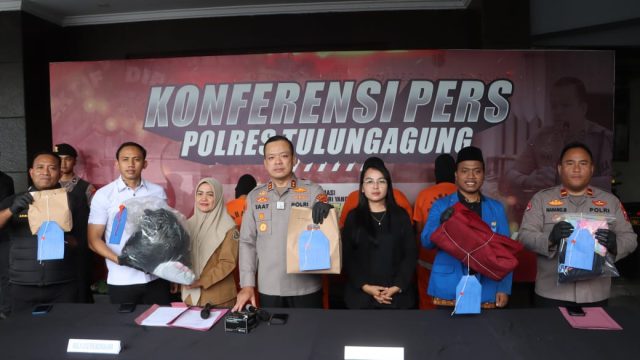 Polres Tulungagung Berhasil Amankan 5 Tersangka Predator Anak Ketua PC PMII Beri Apresiasi