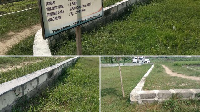 Proyek Sarpras Olahraga Dana Desa di Pedagangan Gunakan Material Bekas, Kades Belum Bisa Ditemui