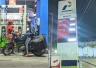 Pria Diduga Pelangsir Isi BBM Subsidi Pakai Jeriken di SPBU 54.661.40 Garum Blitar.