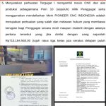 Bos PT. Pioneer CNC Indonesia Diduga Jadi Korban Kriminalisasi Mantan Karyawan.!!! Bos PT. Pioneer CNC Indonesia Diduga Jadi Korban Kriminalisasi Mantan Karyawan.!!!