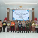 Polres Blitar Mendukung Gerakan Pangan Murah Yang Bekerja sama Dengan Bulog