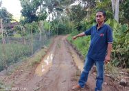 Ketua JWI DPW Lampung Meminta Pemda Pesawaran Segera Sentuh Pembangunan Jl. Dusun Lubuk Tanoh Desa Kubu Batu Way Khilau