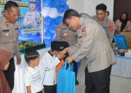 Ulang Tahun Lalu Lintas Bhayangkara ke-70, Polres Lampung Selatan Santuni Anak Yatim