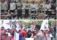 Polres Blitar Sambut Damai Aksi Unjuk Rasa GMNI Blitar dan Konsorsium Pembaharuan Agraria Peringati Hari Tani Nasional 2025