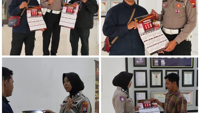 Pemohon Dikejutkan Petugas Satpas Colombo Dengan Memberi Hadiah Kalender Tahun 2026 Dengan Tema Layanan 110