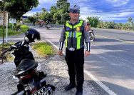 Ditengah Hiruk Pikuk Aktivitas Masyarakat, Anggota Satlantas Polres Lampung Selatan Memberikan Rasa Nyaman dan Aman