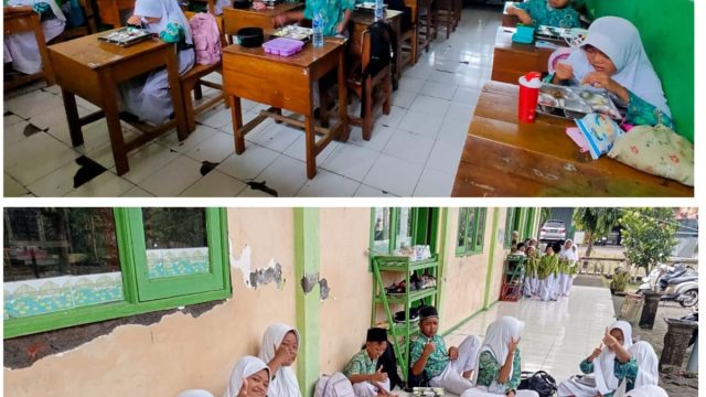 Hari Pertama Program MBG di MI Darul Huda Ploso Disambut Antusias Siswa