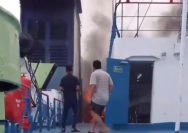 KMP Amarisa Terbakar di Perairan Selat Sunda