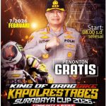 Kapolrestabes Surabaya Resmi Menggelar Ajang King Of Drag Bike Surabaya Cup 2026 di GBT