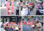 Indahnya Berbagi, Kapolres Madiun Bersama Ketua Bhayangkari Bagikan Takjil