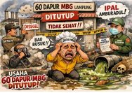 Terjadi Ketidak Sesuaian Harga Menu dan Berbagai Permasalahan, 60 Dapur SPPG di Lampung Ditutup