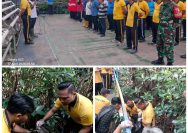 Sambut Hari Bumi 2026, Polsek Asemrowo Bersihkan Kampung Warna-Warni Tambat Labuh Shontoh Laut Surabaya,