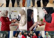 Terlihat Humanis Rama R.A. Kartini Petugas Polwan Satpas Colombo Berbagi Cokelat Kepada Masyarakat Pemohon SIM