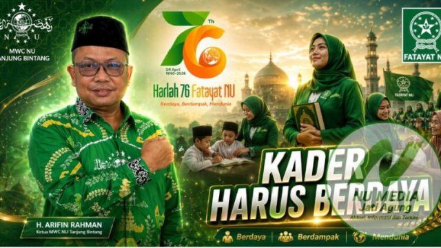 Harlah NU ke-76,Arifin Rahman Tekankan Pentingnya Kaderisasi