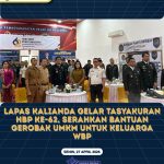 Lapas Kalianda Gelar Tasyakuran HBP ke-62, Serahkan Bantuan Gerobak UMKM Untuk Keluarga WBP