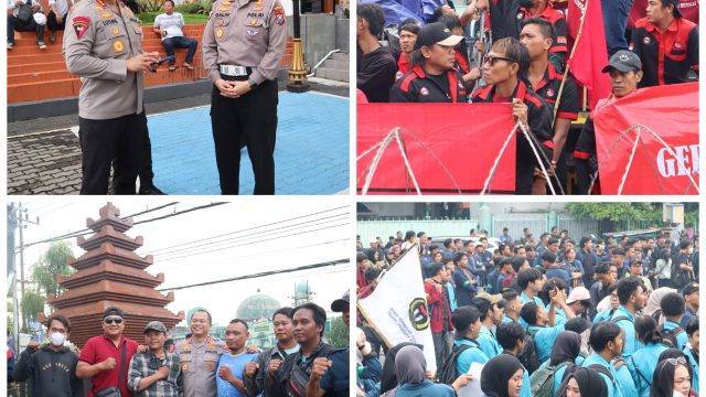 May Day 2026 Kondusif, Kapolrestabes Surabaya Sampaikan Apresiasi Untuk Serikat Pekerja dan Mahasiswa