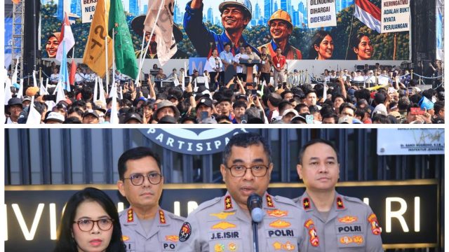 Polri Apresiasi Massa Buruh Sampaikan Aspirasi Tertib Pada Peringatan May Day