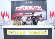 Polres Ngawi Amankan 2 Tersangka Pengedar Narkoba 223,842 gram Sabu Disita