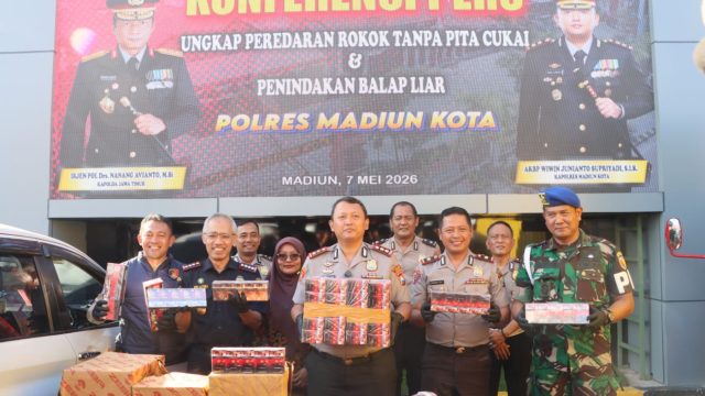 Polres Madiun Kota Gagalkan Pengiriman 3,1 juta Batang Rokok Ilegal Lintas Provinsi