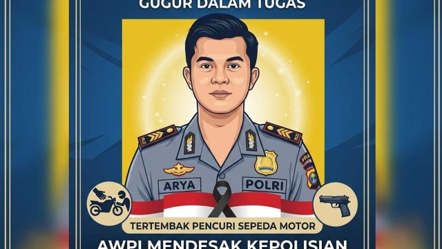 Bripka (Anumerta) Arya Supena Gugur Tertembak Oleh Pelaku Pencurian, AWPI Lamsel Meminta Kepolisian Segera Tangkap Pelakunya
