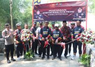 Polres Blitar Kota Resmikan Jembatan Merah Putih Presisi Penghubung Dua Desa