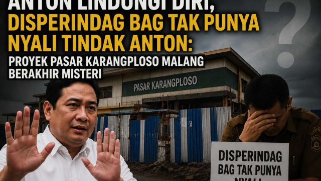 Anton Lindungi Diri, Disperindag Bag Tak Punya Nyali Tindak Anton: Proyek Pasar Karangploso Berakhir Misteri