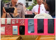 Polres Nganjuk Amankan Dua Tersangka Pengedar Narkoba Lintas Daerah dan 210,03 gram Sabu