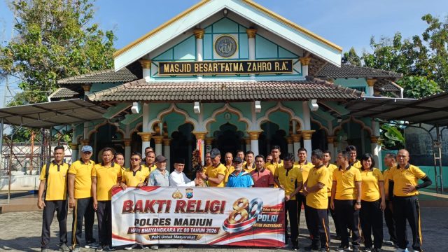 Sambut Hari Bhayangkara ke-80, Polres Madiun Gelar Bakti Religi Serentak di Sejumlah Tempat Ibadah