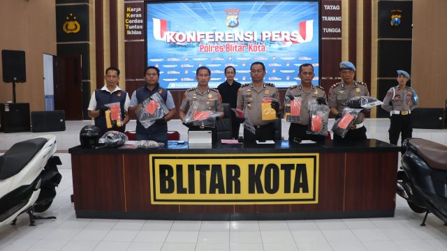 Polres Blitar Kota Amankan Tersangka Komplotan Perampok Lintas Daerah Sasar Minimarket